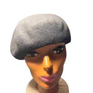 Basque D'Origine Black Wool Beret Hat Made in France Vintage Slouchy Beanie